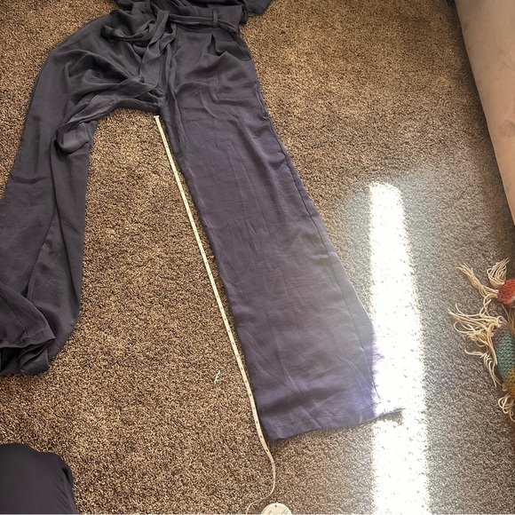 Dress Day Brand Blue Size Medium Woman's Wide Leg Pantsuit Soft Comfortable - Picture 15 of 15